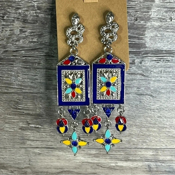 Fashion Costume Multi Colored Earrings - Picture 1 of 4